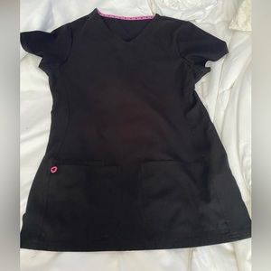 Black- heart soul- joggers scrub set-top is small bottom x small